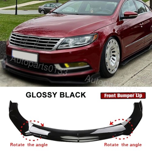 Glossy black front bumper lip - bumper,